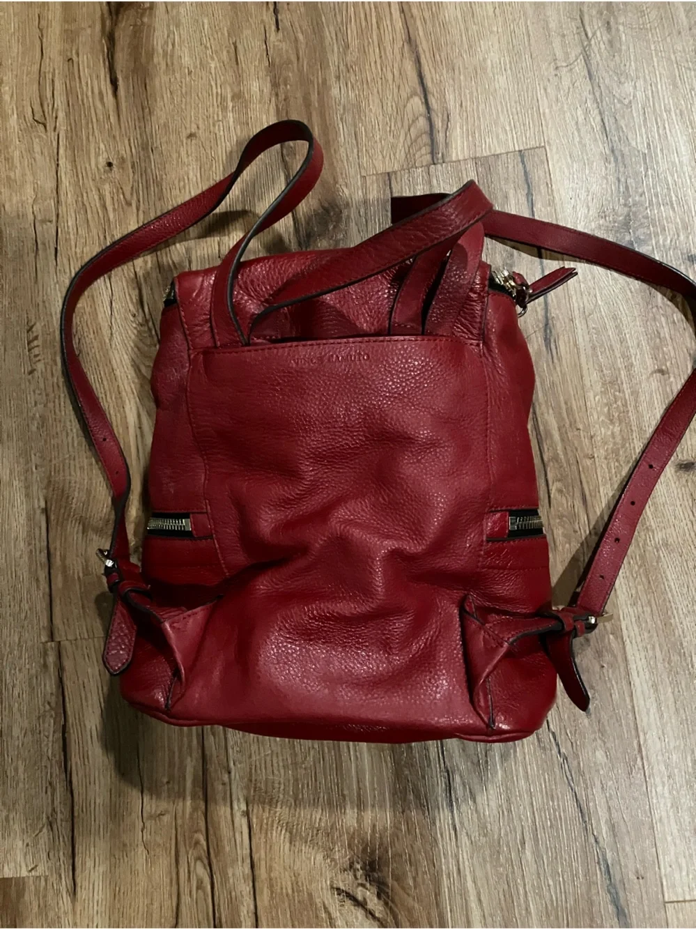 Vince Camuto Katja Leather Backpack Pepper Berry Red